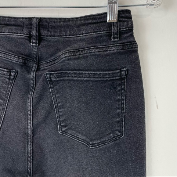 DL1961 Chrissy Ultra High Rise Skinny Black Denim Jeans Stud Embellished Sz 29 - Picture 7 of 11